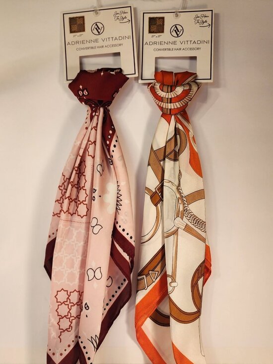 Adrienne Vittadini Accessories - NWT Adrienne Vittadini Convertible Hair Scarves set of 2 GORGEOUS print